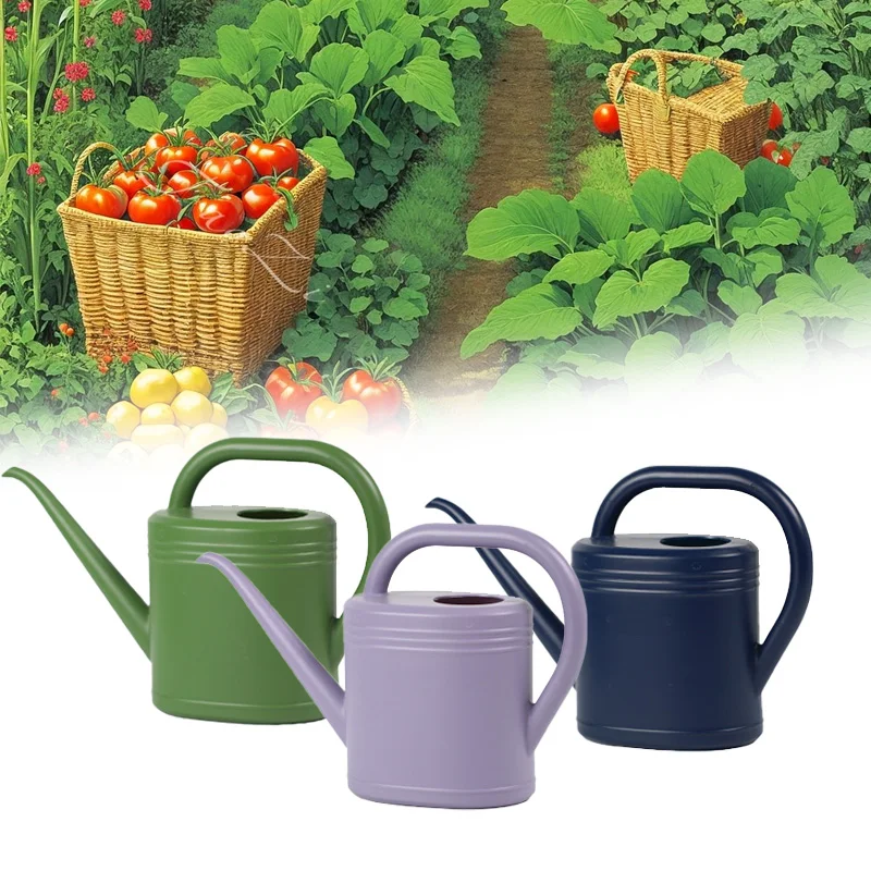 

1/2l Durable Watering Pot Watering Can Plastic Garden Supplies With Handle Long Spout Kettle Home Edition
