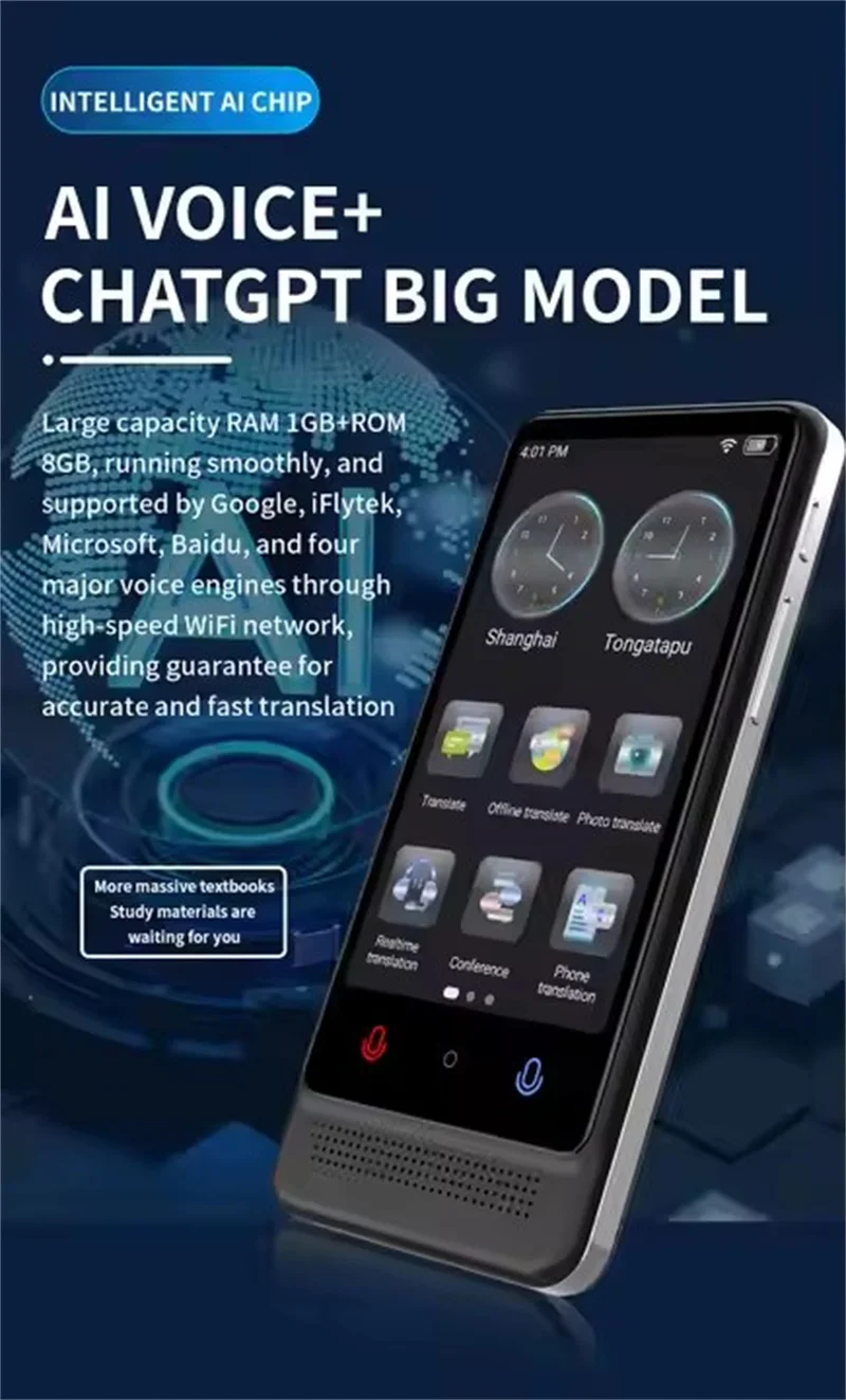 Portable Offline Cantonese M12 Translator 137 Languages Camera Text Voice Device Real-Time Smart Voice Photo Translation Machine