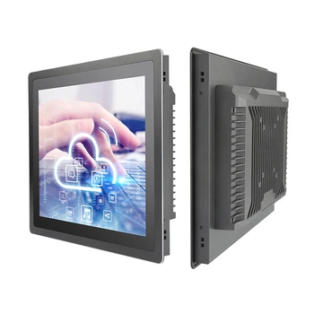산업용 정전식 터치 모니터, 내장형 디스플레이 HD LCD 화면, VGA DVI USB 인터페이스, 15.6 인치, 17 인치, 19/21 인치