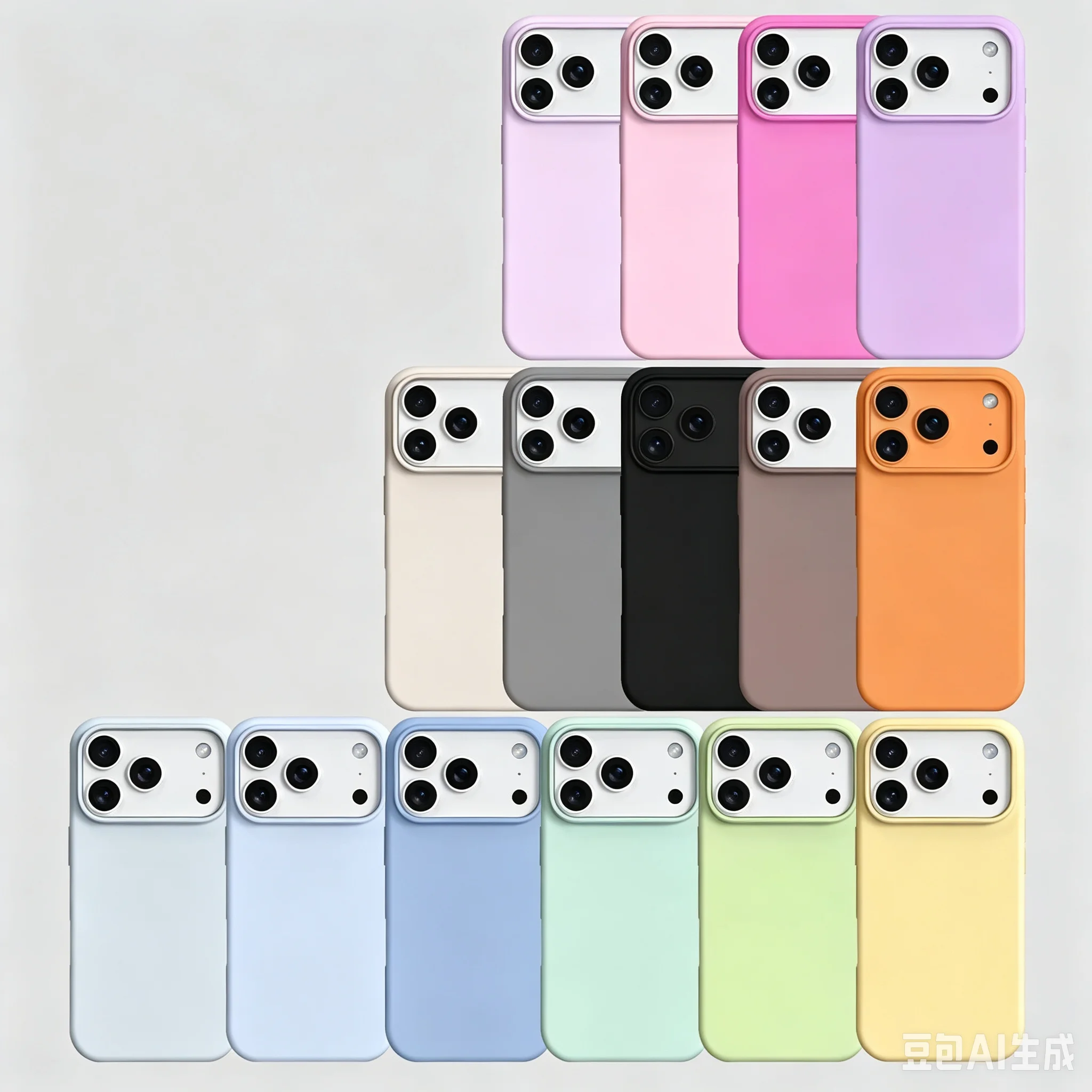 เคสโทรศัพท์หรูหราสำหรับ iPhone 17 16 15 14 13 12 Pro Max เคสซิลิโคนนุ่มสำหรับ iPhone 17Pro พร้อมกันกระแทกกล้องและฝาหลัง TPU