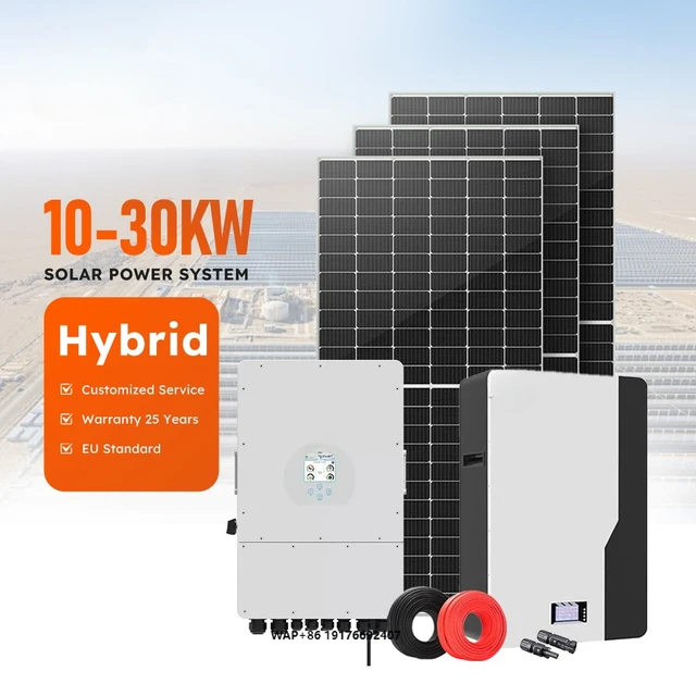 Système solaire hybride Deye 10-30 kW monophasé/triphasé avec batterie au lithium, système hybride pour usage domestique 1