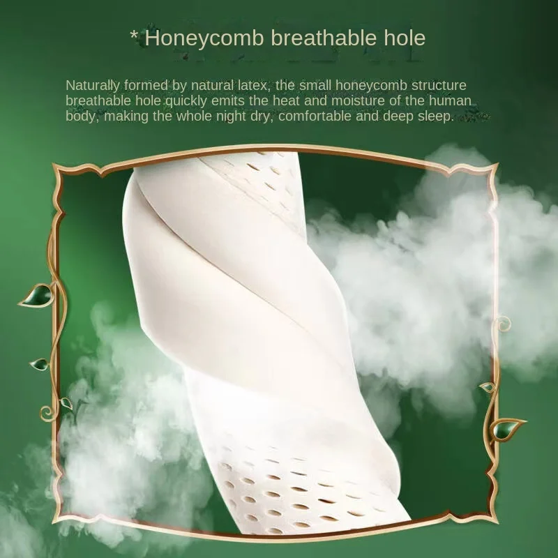 TAIHI Orthopedic Latex Pillow Thailand Pure Natural Massage Memory Ergonomic Cervical Neck Pain Pillows For Sleeping For Bedroom 4