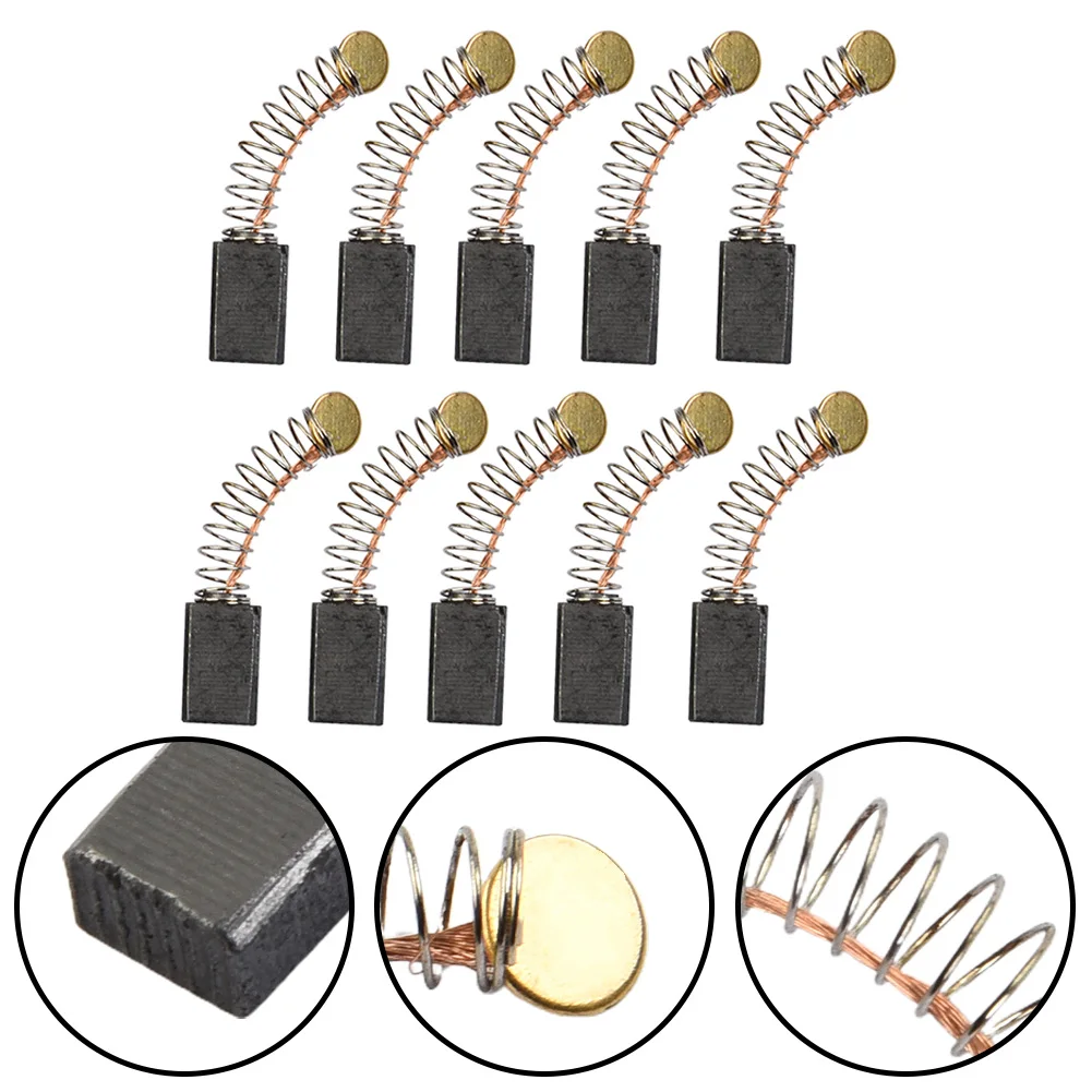 

Motor Brushes Carbon Brushes Workshop 12mm × 8mm × 5mm Carbon + Metal Grinders Kit Motors Part Replacement For Electric Motors