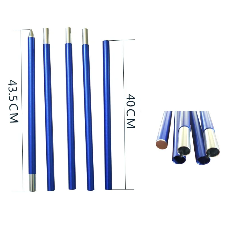 Alloy 19mm Diameter 2m 2.4m Outdoor Awning Canopy Sun Shelter Rod Pole 1 Piece camping canopy