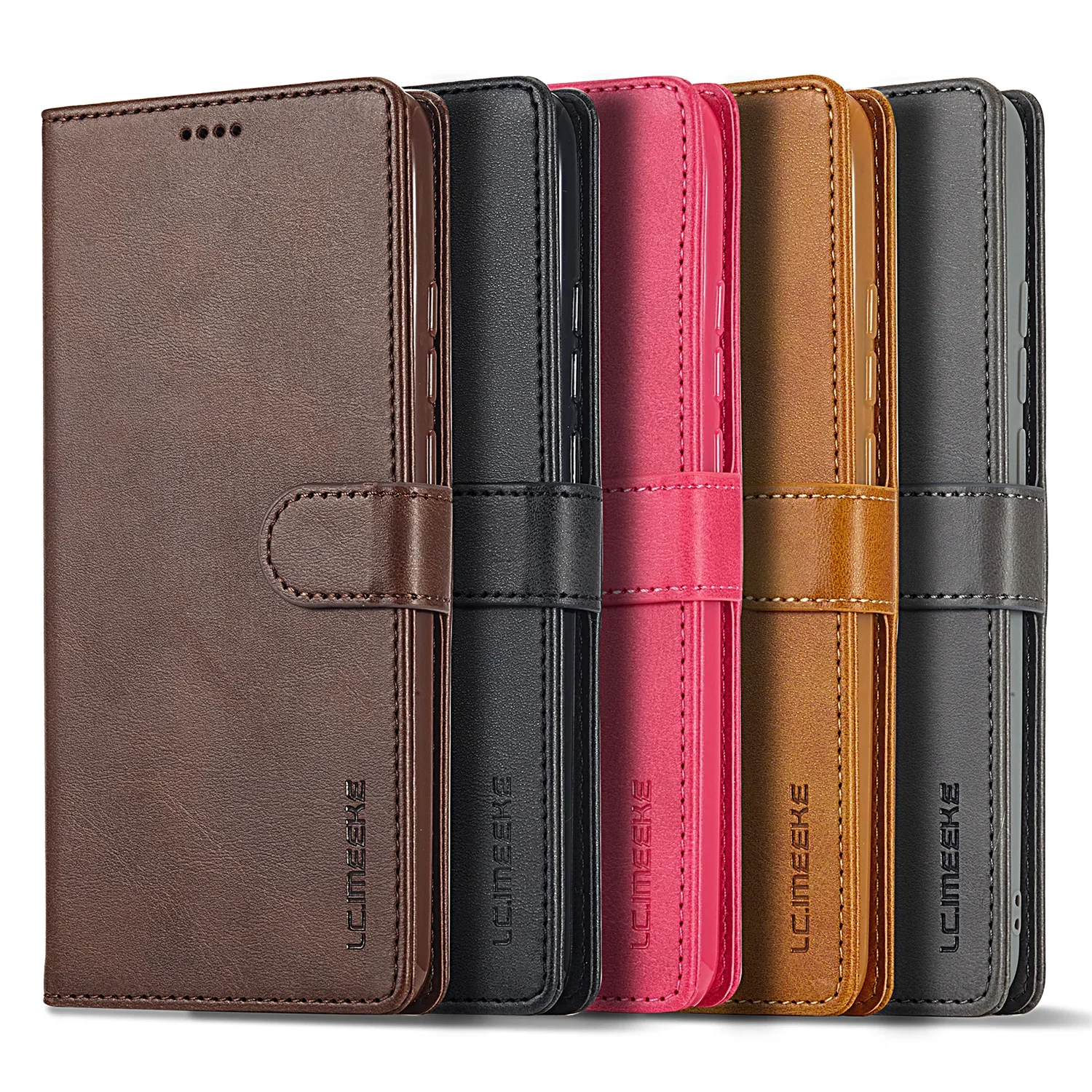 Leather Flip Wallet Phone Case with Card Holder