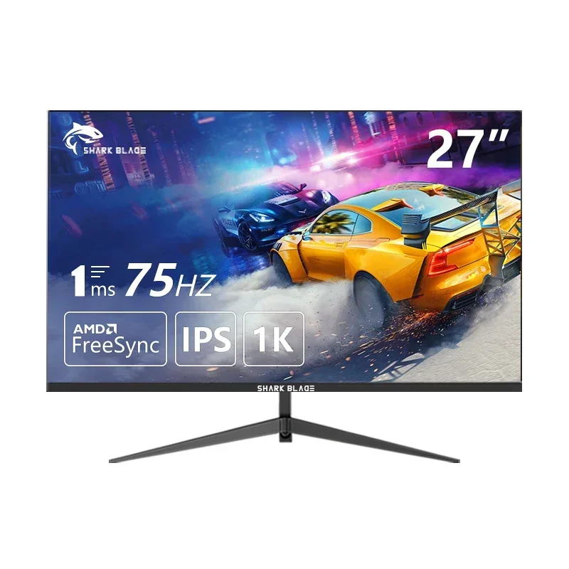 

27Inch 1K Monitor 1080P HDR 75Hz Narrow Office Computers 99%SRGB 10Bit Low Blue Light IPS Flat Panel Screen HDMI/VGA