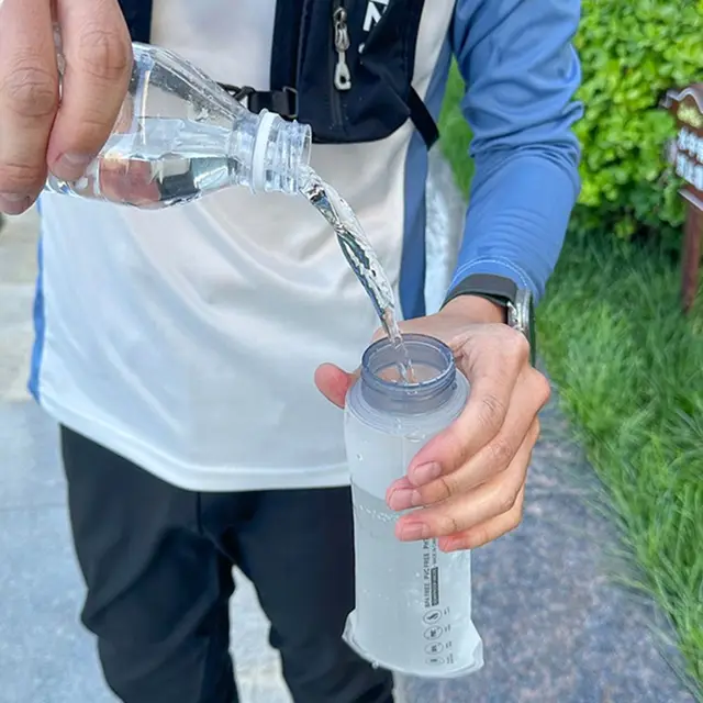 250/500ml Summer Folding Sport Water Bottle Lightweight Running Water Cup Portable Camping Soft Water Bag Outdoors 4