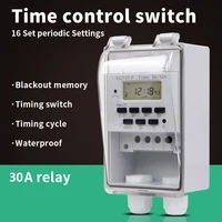 220V AC 30A Time Recycle Per Day ON OFF Digital Timer Switch Programmable Timer Controllor with IP65 Waterproof Box 1