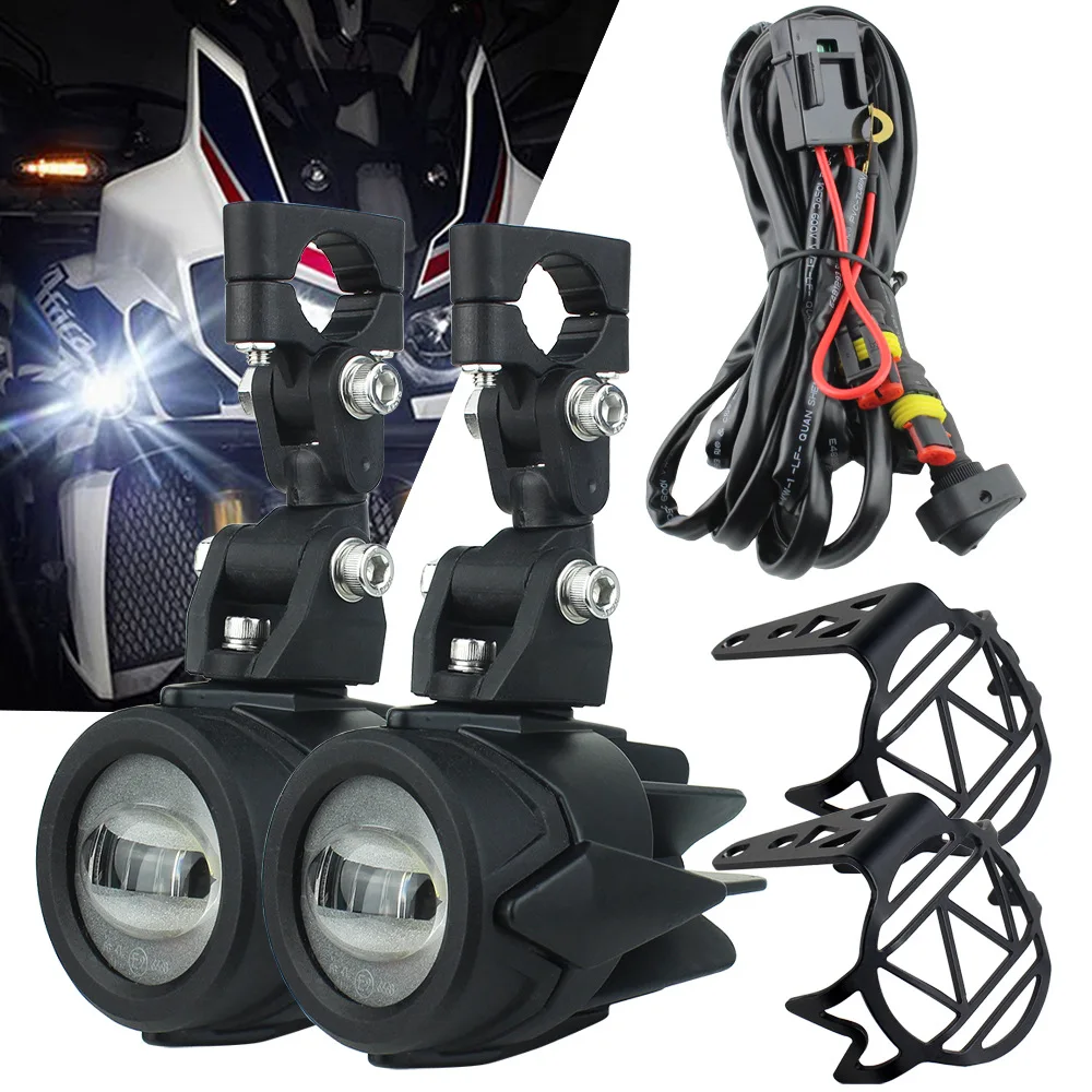 

2PCS Motorcycle Spotlight L6x L4x 4 Light 40w Car Light Electric Vehicle Super Bright Led External 4 Bead Headlight Strong Light