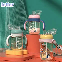 Baby Water Feeding Bottles Silicone Straw Drinking Cup for Baby Milk Bottle 240ml/300ml Duckbill Cup mamadeira