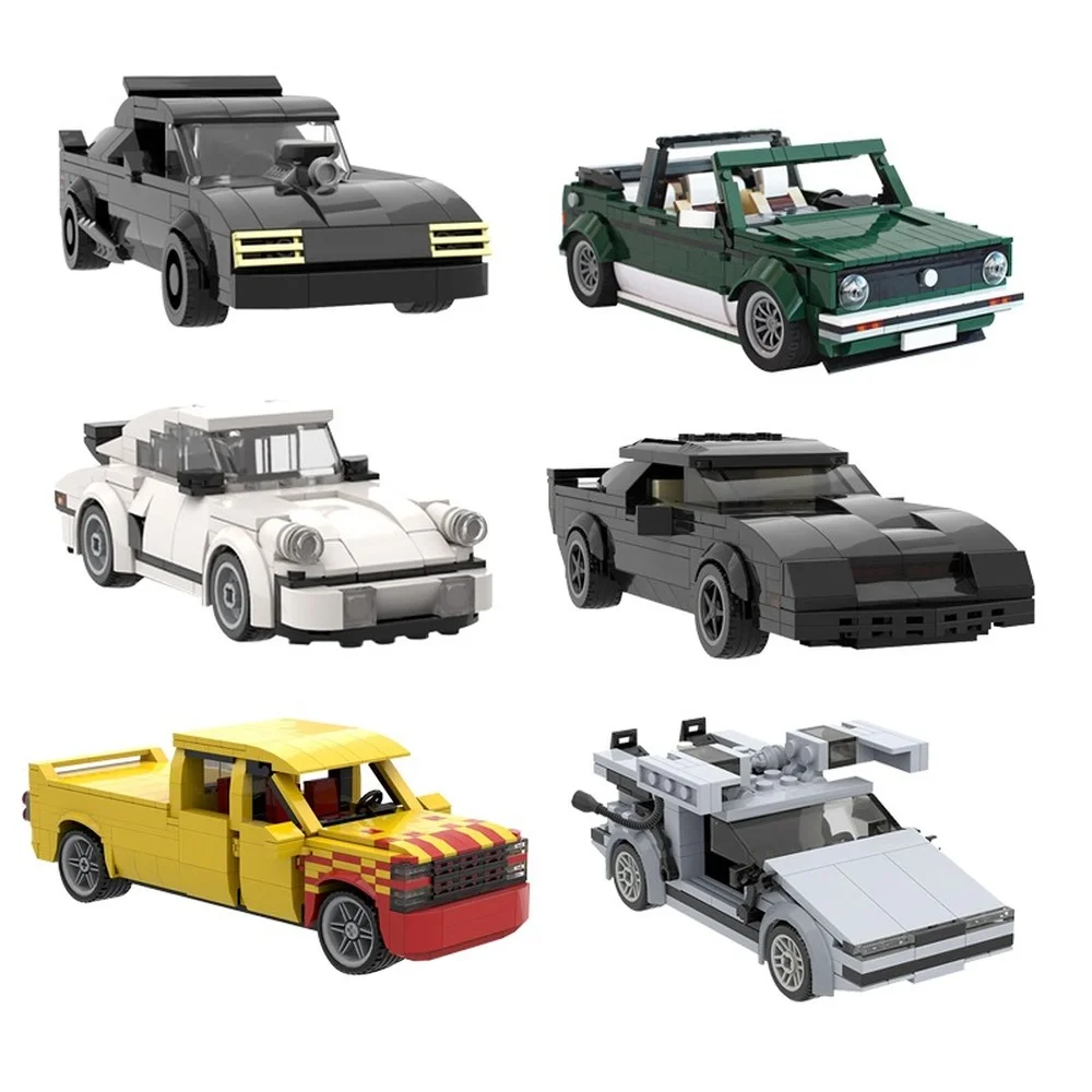 BuildMOC Speed Town Racer Famous Car Vehicle Super Diy Kids Policemen Classic Robot Aircraft Model Building Blocks Toys Children building blocks construction blocks racing car building blocks car building blocks anime block toys