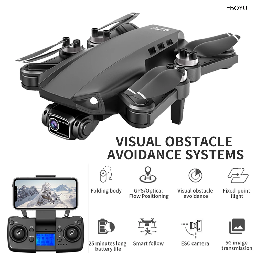EBOYU L900PRO-SE + визуальный обход препятствий складной GPS Дрон 5G WiFi FPV 4K HD камера бесщеточный двигатель RC Дрон Квадрокоптер подарок