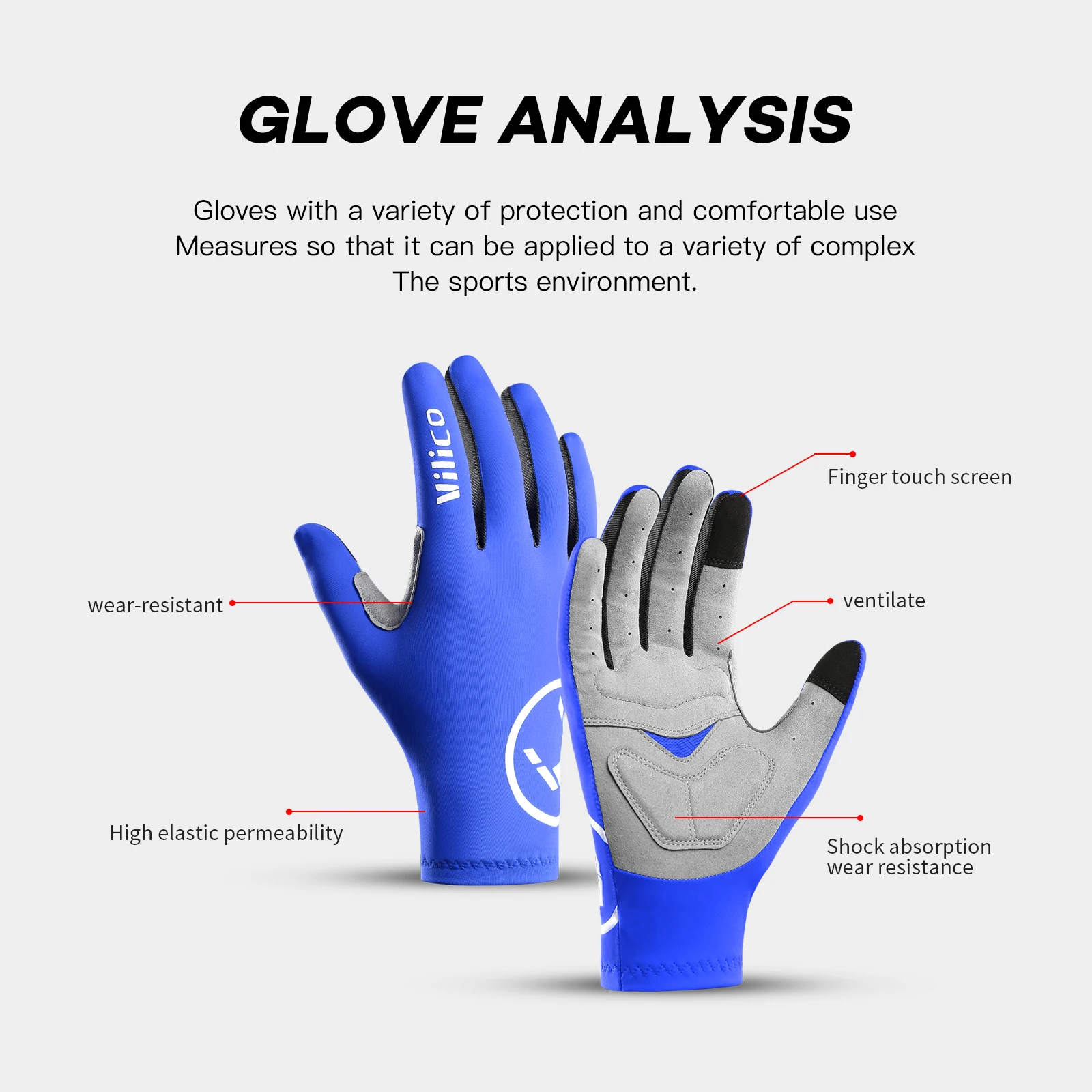 Sunscreen Gloves For Men And Women In Summer,Thin,Breathable,Uv Resistant,Driving And Cycling Gloves,Red,Blue,Black And White