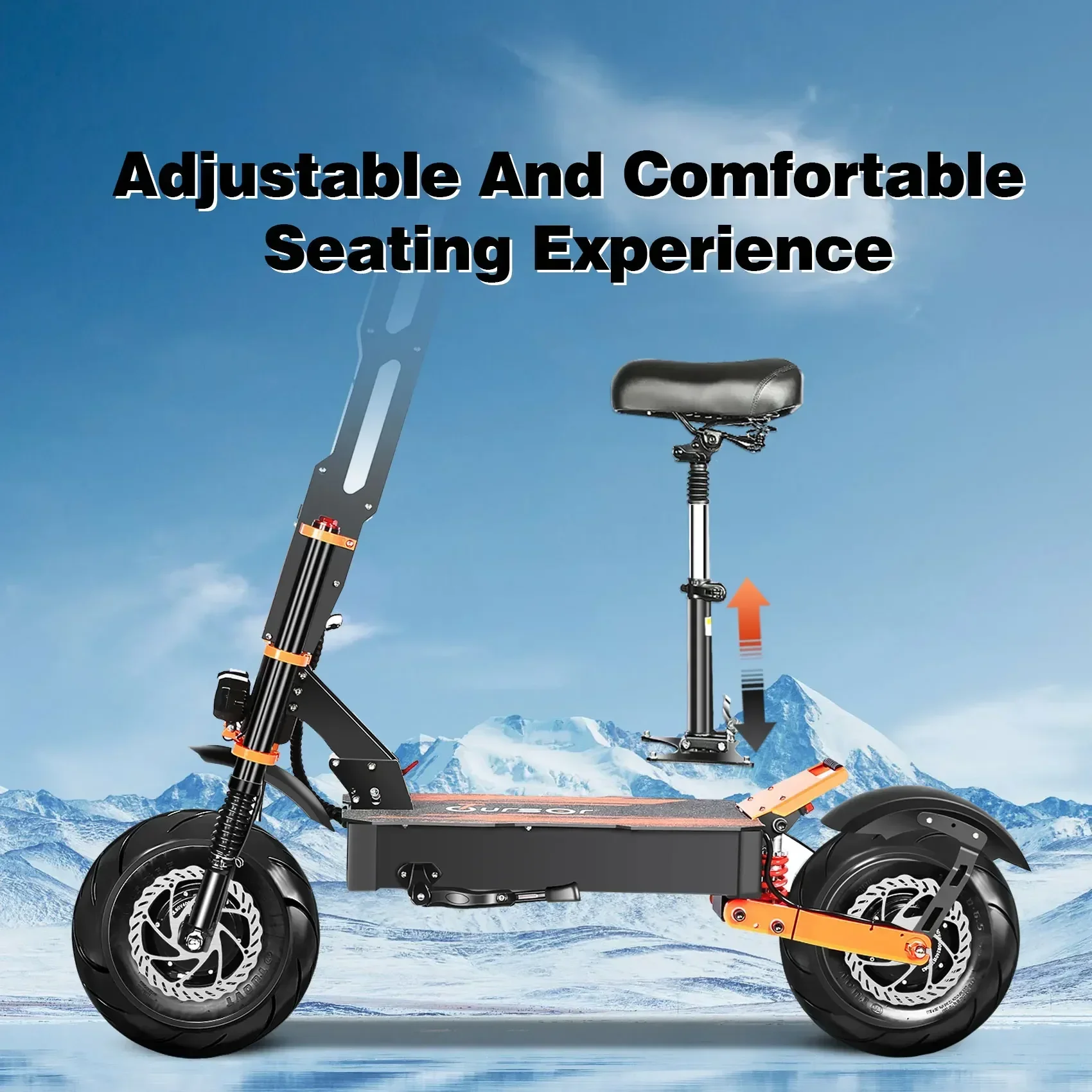 Electric Scooter X8 8000W Dual Motor 60v 14 Inch Off-Road Tyres Max Speed 80km/h Lcd Display Folding with Seat