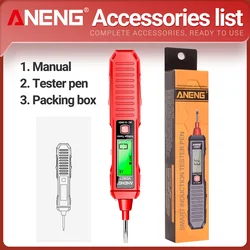 Portable Digital Voltage Tester Pen with AC Detection and Screwdriver Indicator (Vd807 red)