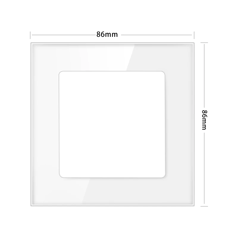 Wall-Mounted Customizable White Glass Panel Power Socket and Switch