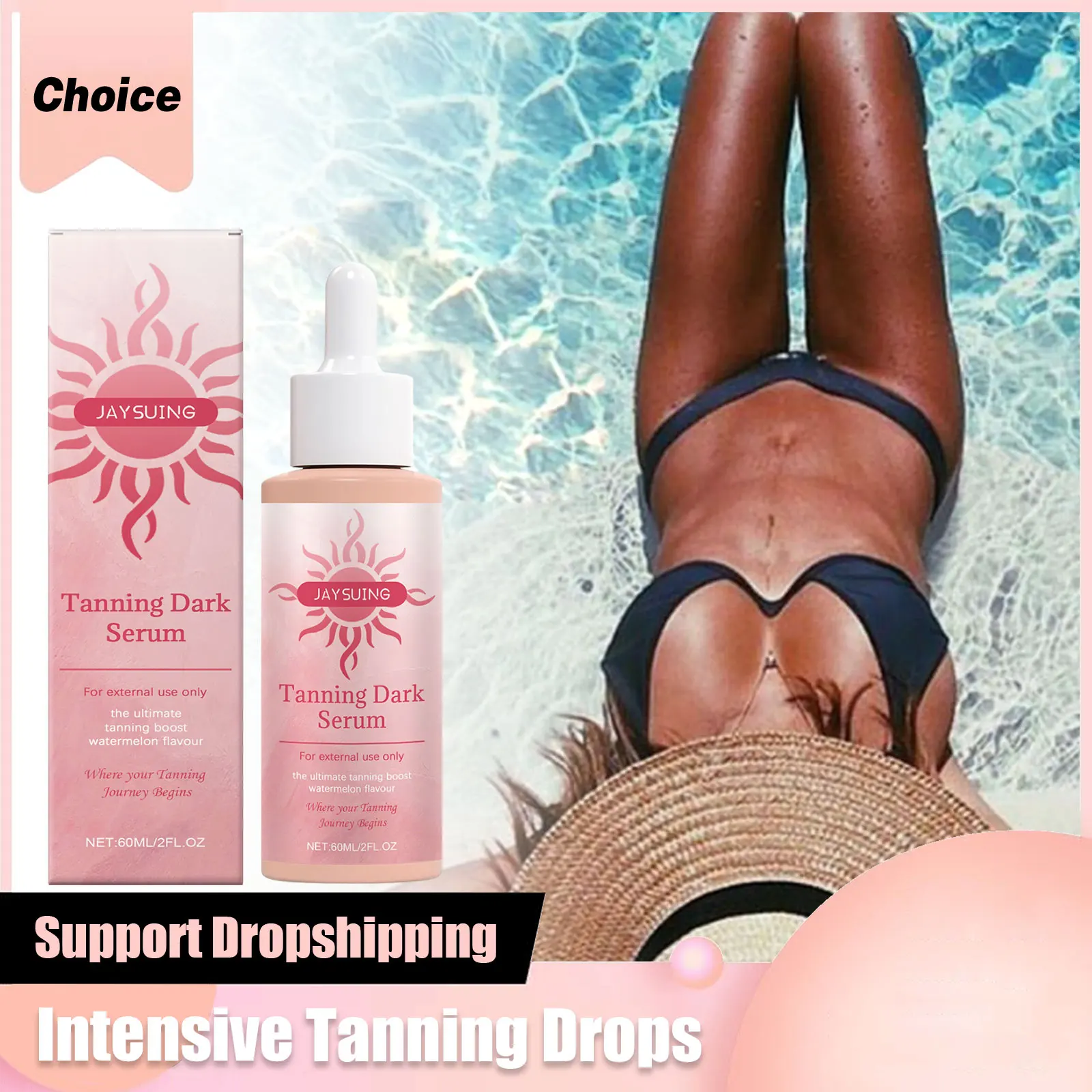 Self Tanning Drops Face Tan Boosting Color Correcting Water-Resistant Moisture Gradual Glow Bronzing Tanner Instant Tan Enhancer