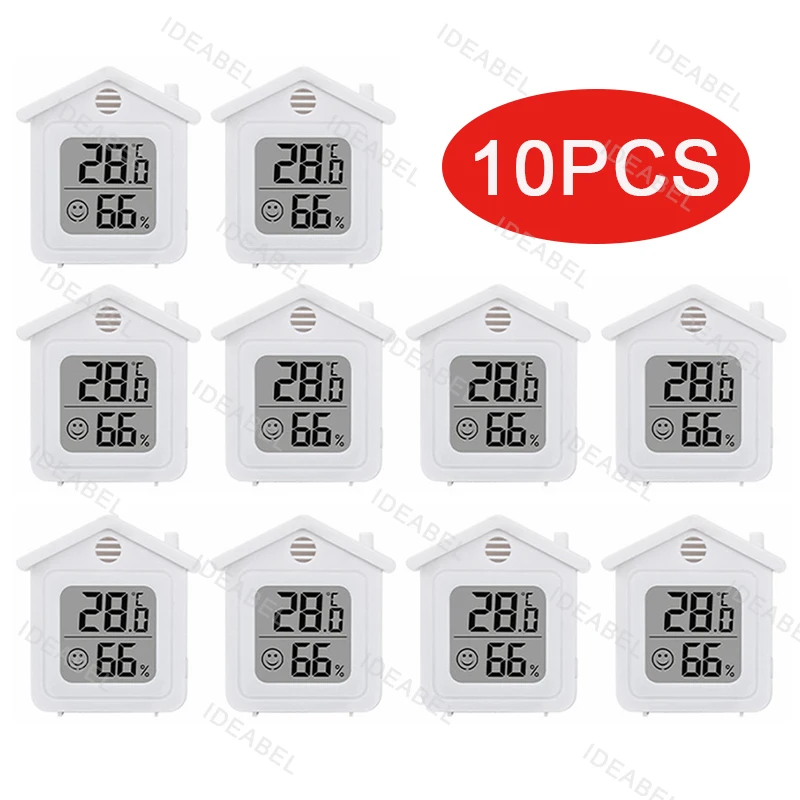 6-10 pces termômetro interno lcd digital temperatura ambiente higrômetro sensor medidor de umidade termômetro interno temperatura
