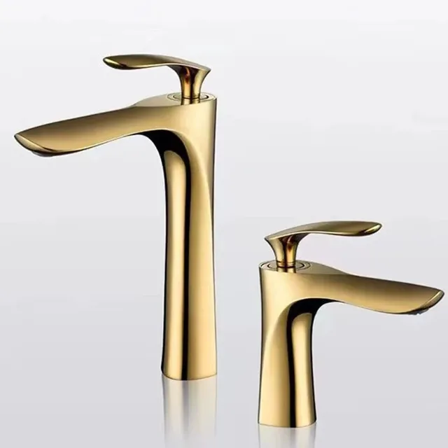 Golden Maple Leaf Single Hole Faucet Basin Faucet For Hot And Cold Household Use Raised Washbasin Washbasin Countertop Basin 1
