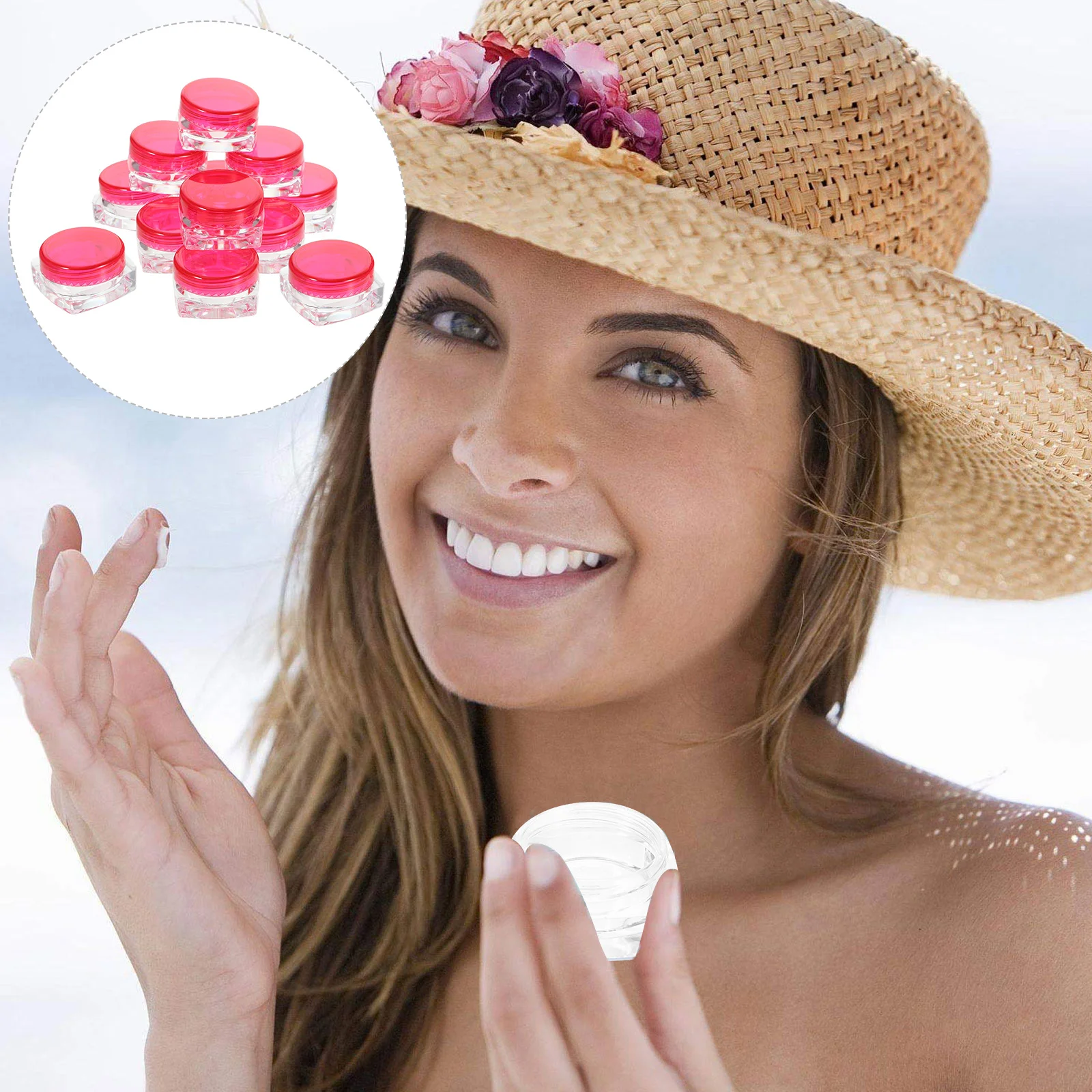 12 Pcs Bottle Lotions Dispenser Empty Cream Jars Buttercream Containers with Lids Facial