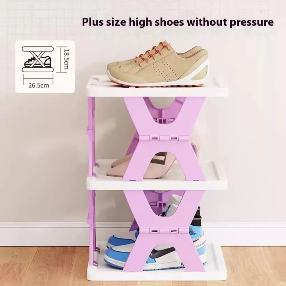 Simple Shoe Rack Storage Foldable Dustproof Storage Cabine Multi-Layer Organization Shoes Rack Shoes Cabinet Space-Saving