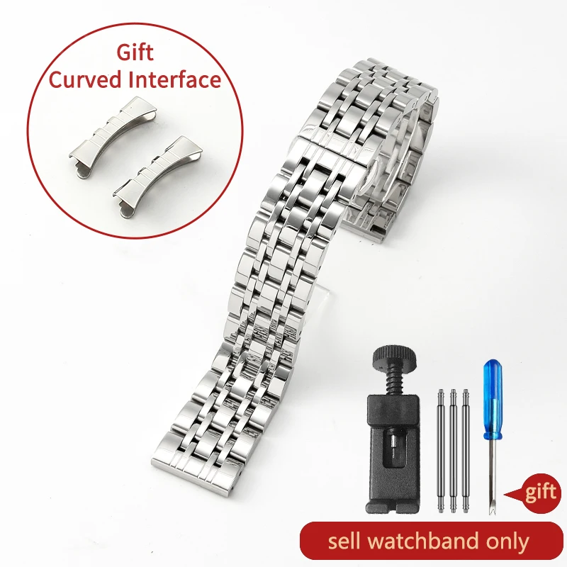 Stainless Steel Watch Strap - Silver, Gold, Rose Gold Options