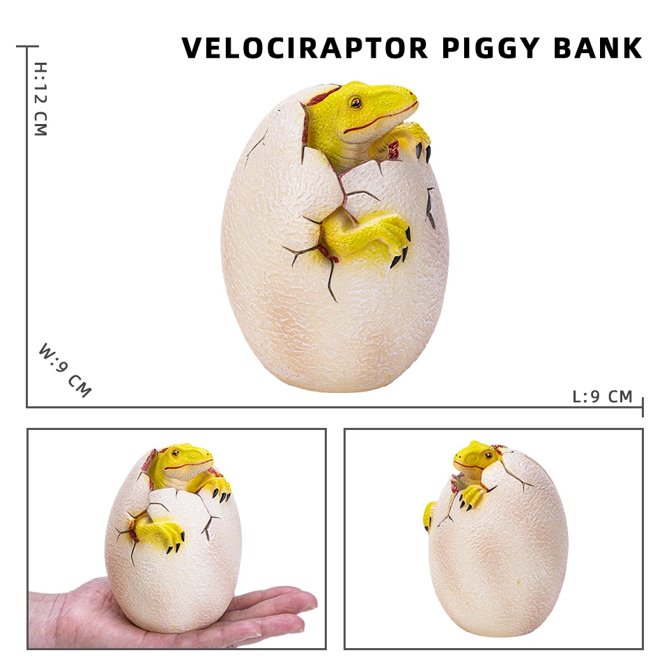 Jurassic Dinosaurier Ei Sparschwein Modell Tyranno saurus Rex Action figuren wilde Welt Tiere PVC hochwertige Spielzeug für Kinder Geschenk – Detail 8