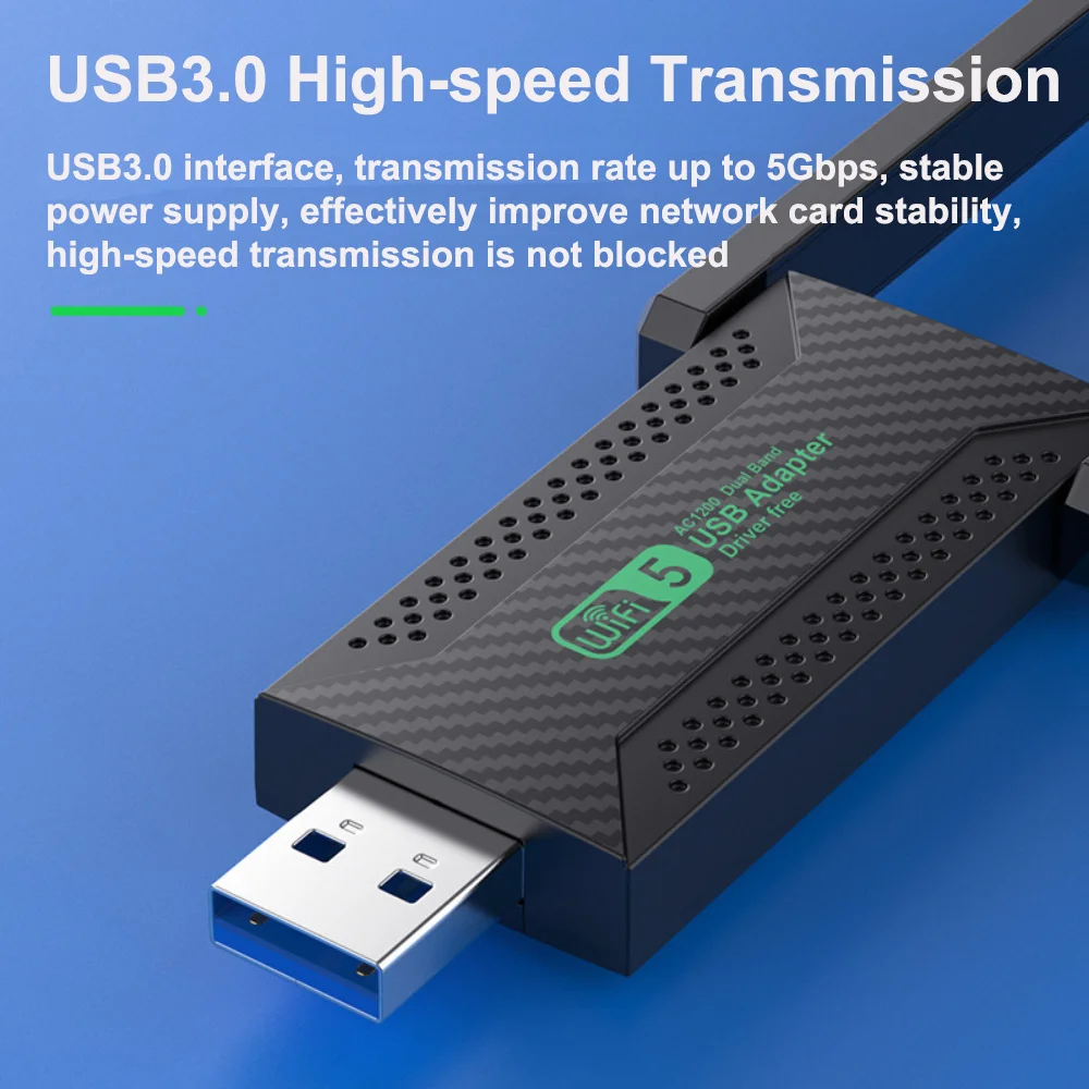 WiFi USB 3.0 Adapter 1200Mbps Dual Band 2.4G 5Ghz WIFI USB Network Card Adapter for Desktop
