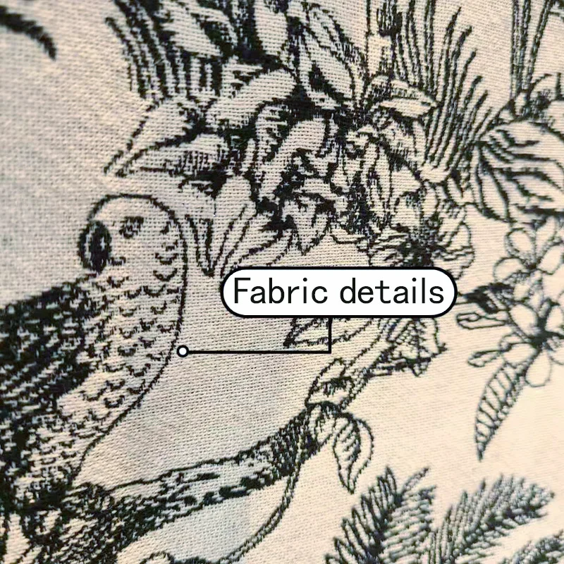 Große Kapazität Handtasche Leinen Baumwolle Blumenstickerei Retro exquisite Doodle Mode EinkaufstascheEinkaufstasche – Detail 8