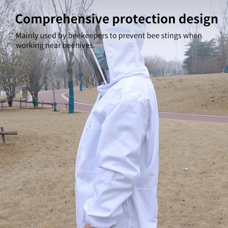 Beekeeping tools beeproof clothing white one-piece bee cotton bee protective clothing