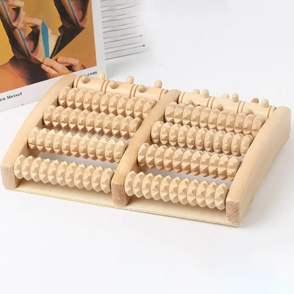 

Foot Massage Relieve Fatigue Stimulate Acupoint Stable 5 Row Wooden Foot massage for Parents
