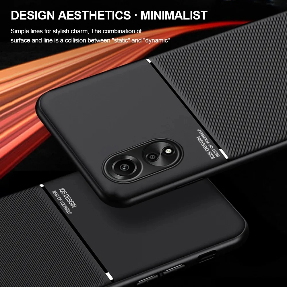 For OPPO A79 A78 A58 Case Protective Cover For OPPO A98 5G A17 A57 A57S A94 A95 Built-in Car Magnetic Holder Phone Coque Fundas