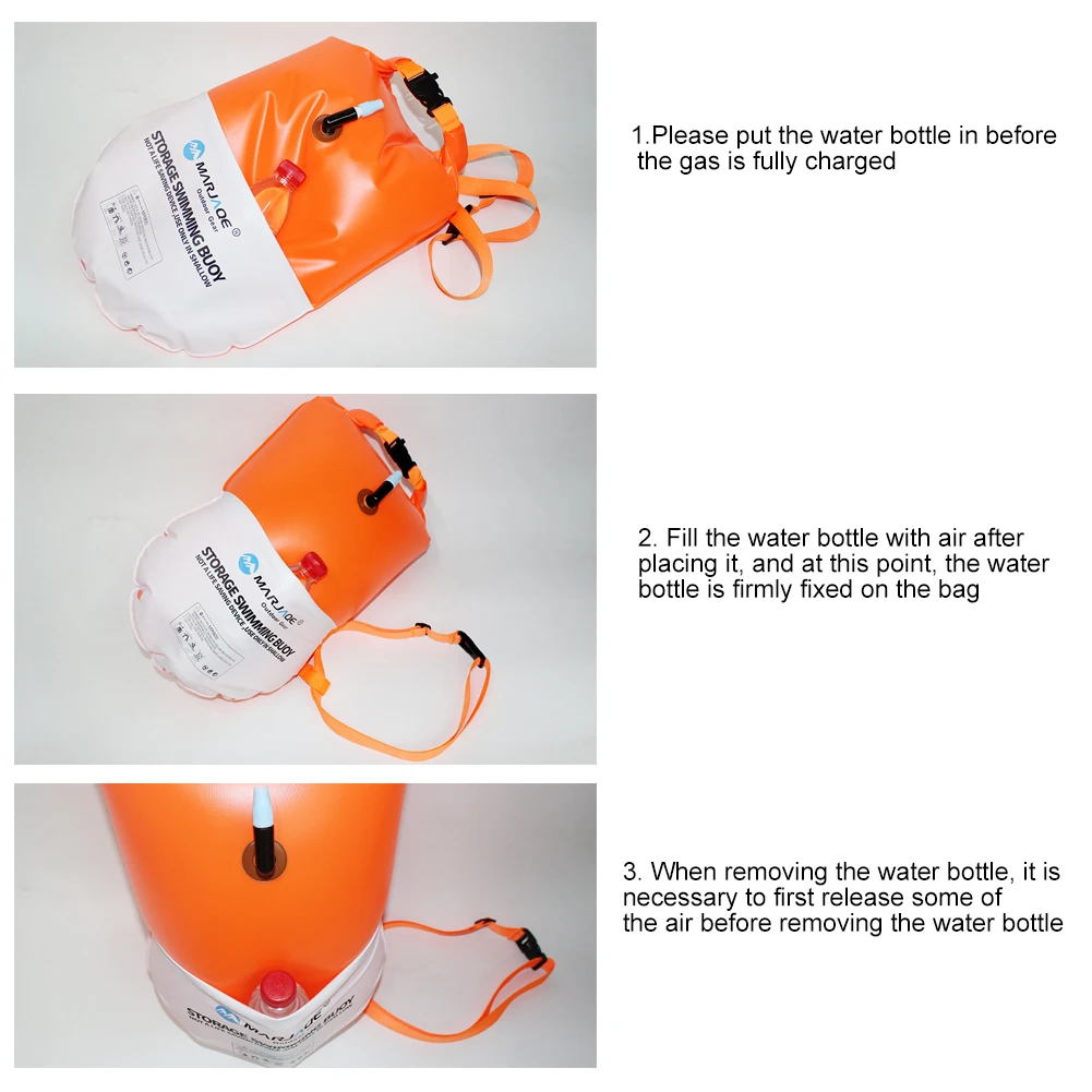 Swimming Water Sport Safety Bag Portable Inflatable Swim Buoy Clothing Wallet Storage with Waist Belt Outdoor Swimming Equipment