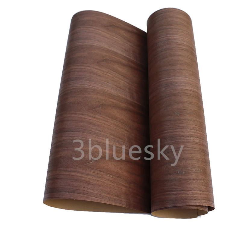 Natural Wood Veneer Black Walnut for Furniture Backing Kraftpaper about 60cm x 2.5m 0.35mm C/C
