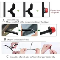 50-800pcs Adjustable Irrigation Drippers Sprinklers 1/4'' Emitter Dripper Micro Drip Irrigation Sprinklers for Watering System 6