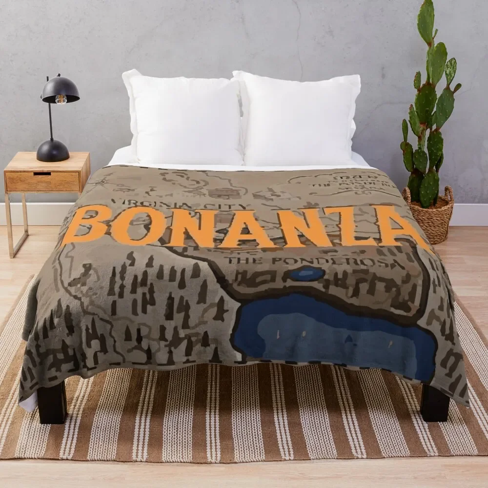 

poster logo bonanza Throw Blanket Fluffy Soft Blankets sofa bed