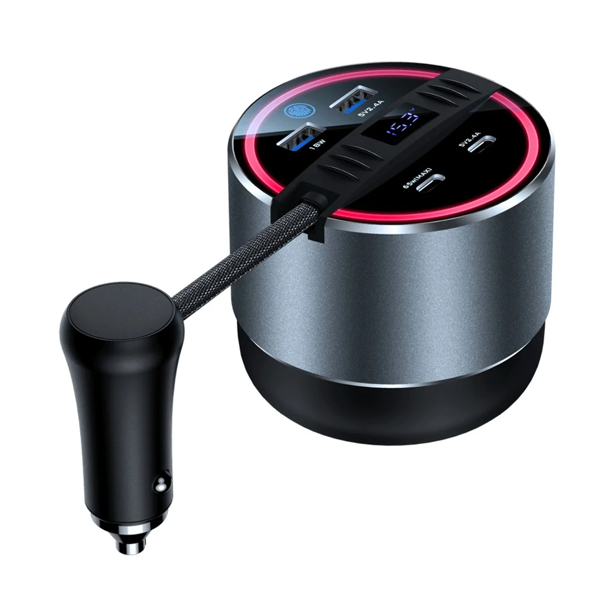 

Car Water Cup Mobile Phone 65W Quick Intelligent Charger Four Ports Interior for Model 3 Model Y Accessories