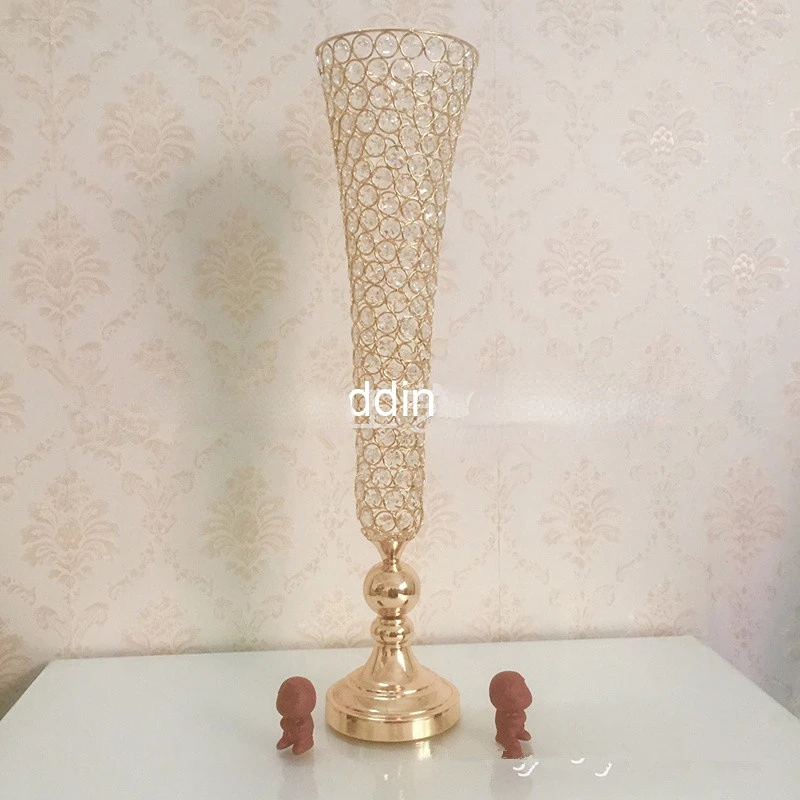 

64 см высотой, 12 шт., новый стиль, ваза-труба, блестящая фотография для свадебного стола, центральные части, украшения, Цветочная подставка