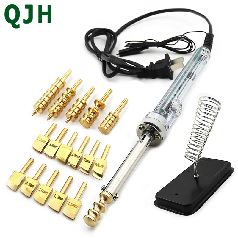Leather Craft Tool Leather Brass Soldering Iron Tip Polishing Tool DIY Leather Craft Burning Edge Pressing Edge Banding Machine Line Branding Tool