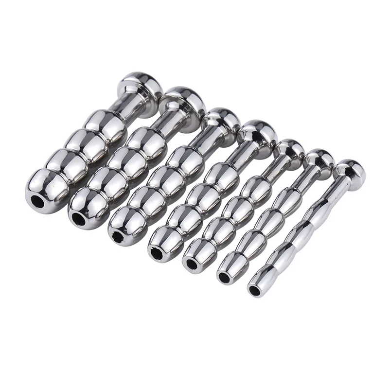 7 Sizes Metal Penis Plug Urethral Sounding for Male Masturbation Steel Horse Eye Sticks Prostate Stimulation Bladder Massage Rod