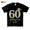 Diamond 60th Birthday Queen Shirt Family Matching Outfit Birthday Crew TShirt 60th Party Custom Name Shirt Family Birthday Squad 2