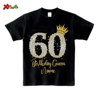 Diamond 60th Birthday Queen Shirt Family Matching Outfit Birthday Crew TShirt 60th Party Custom Name Shirt Family Birthday Squad 2
