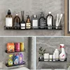 Aluminum Shelf Bathroom Storage Rack Wall Mounted Cosmetic Storage Rack Suitable For Bathroom Item Storage 2