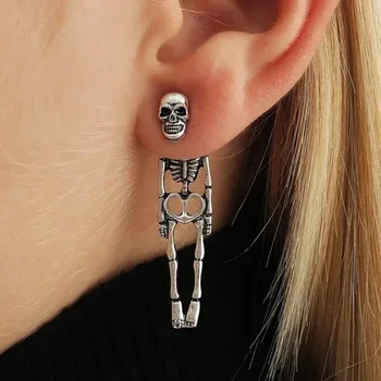 Gothic Skeleton Jacket Earrings