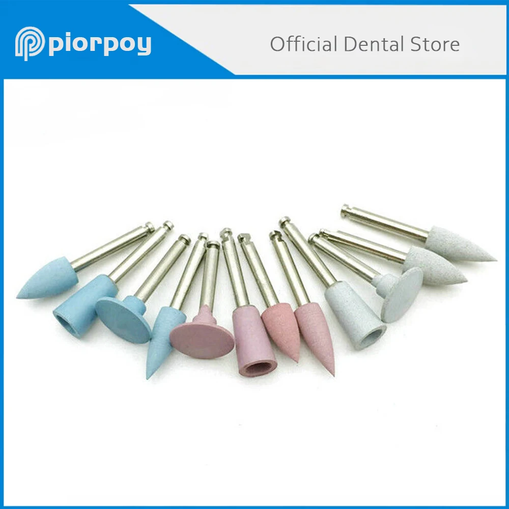 

PIORPOY 12Pcs Dental Silicone Grinding Heads For Low-speed Machine Polishing Dental Tools Materials Teeth Whitening Equipment