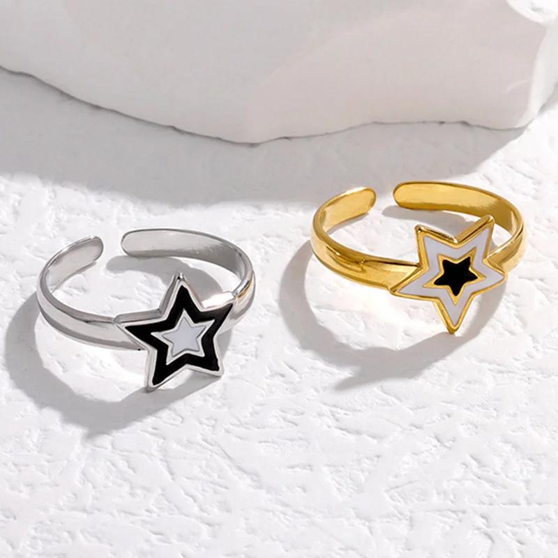 Star Punk Ring Metal Vintage main image 0