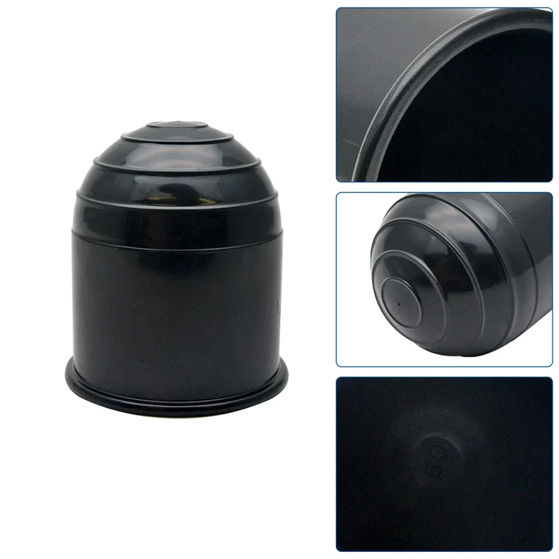 Universal 50MM Trailer Accessories Black Trailer Ball Cover Tow Bar Ball Cover Cap Hitch Protection Car Styling