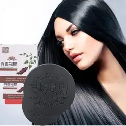 100g Herb Hair Growth Anti Hair Loss Moisturizing Volumizing Shampoo Soap Organic Polygonum Hair Darkening Soap