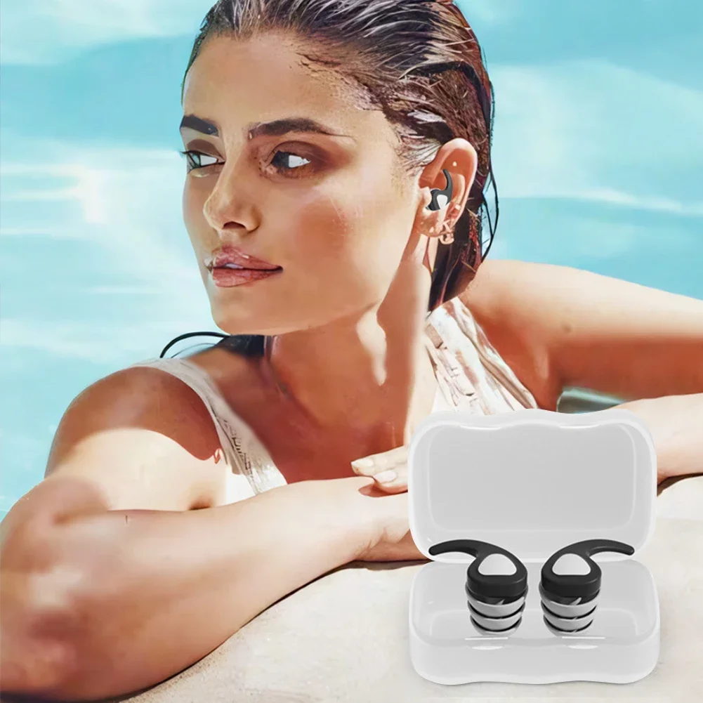 Silicone Noise Reduction Earplug Reusable Waterproof Anti-Noise Ear Plugs Sound Blocking Earplugs for Travel Work Sleep Swimming 4