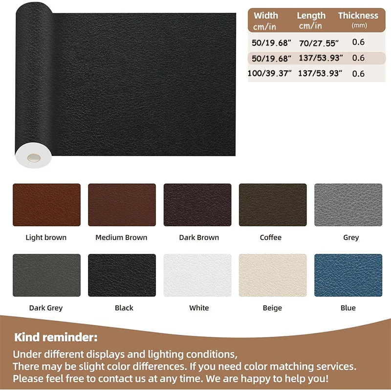 100x137cm 가죽 수리 패치 테이프 키트, 가구, 소파, 소파, 자동차 좌석, 사무실 의자 가죽용 자체 접착 가죽 수리